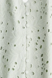 Eyelet-Embroidered Strappy Dress