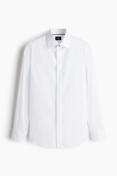 Slim-Fit Tuxedo Shirt