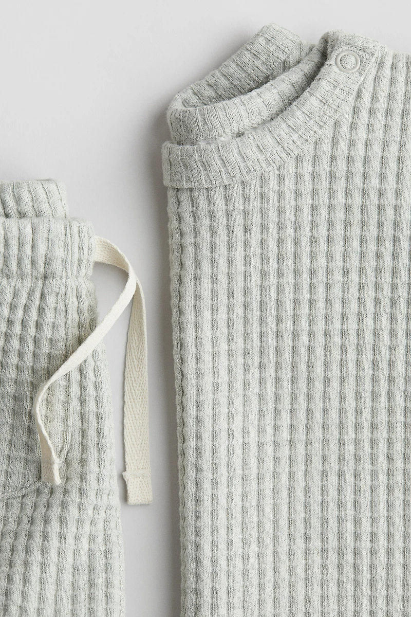 2-Piece Waffled Cotton Set