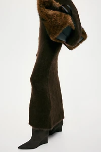 Robe en mohair mélangé avec dos ouvert