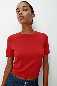 T-shirt en fin tricot