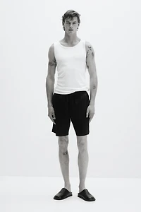 Easy Care Relaxed-Fit Linen-Blend Shorts