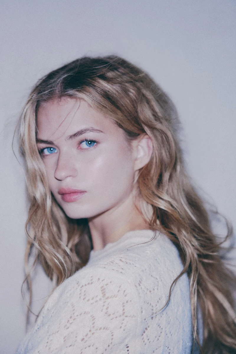 Chandail en tricot pointelle