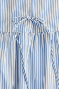 Tie-Front Poplin Dress