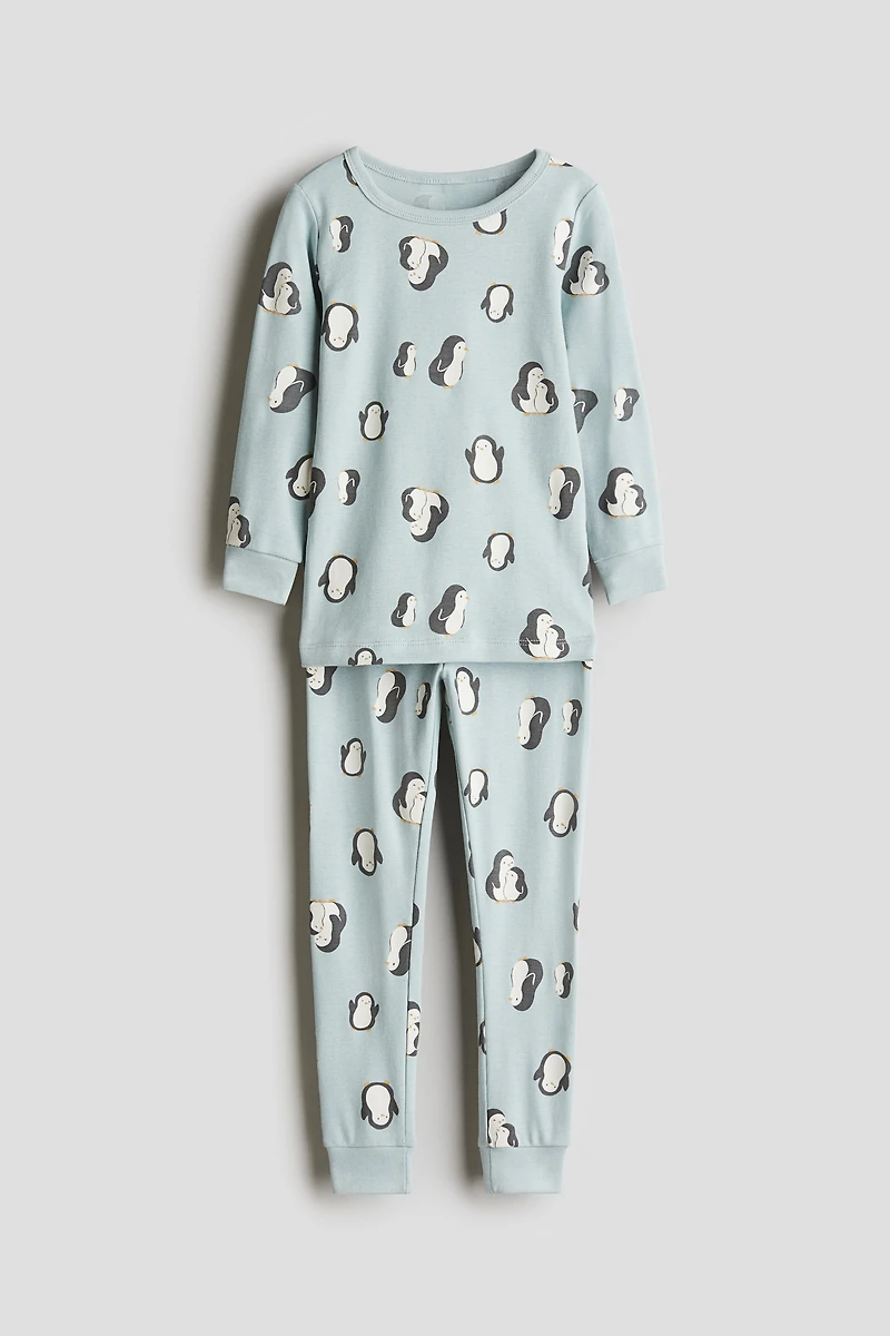 Snug Fit printed cotton pyjamas