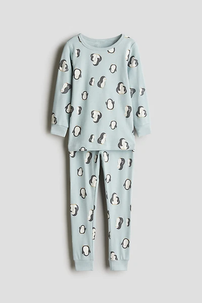 Snug Fit printed cotton pyjamas