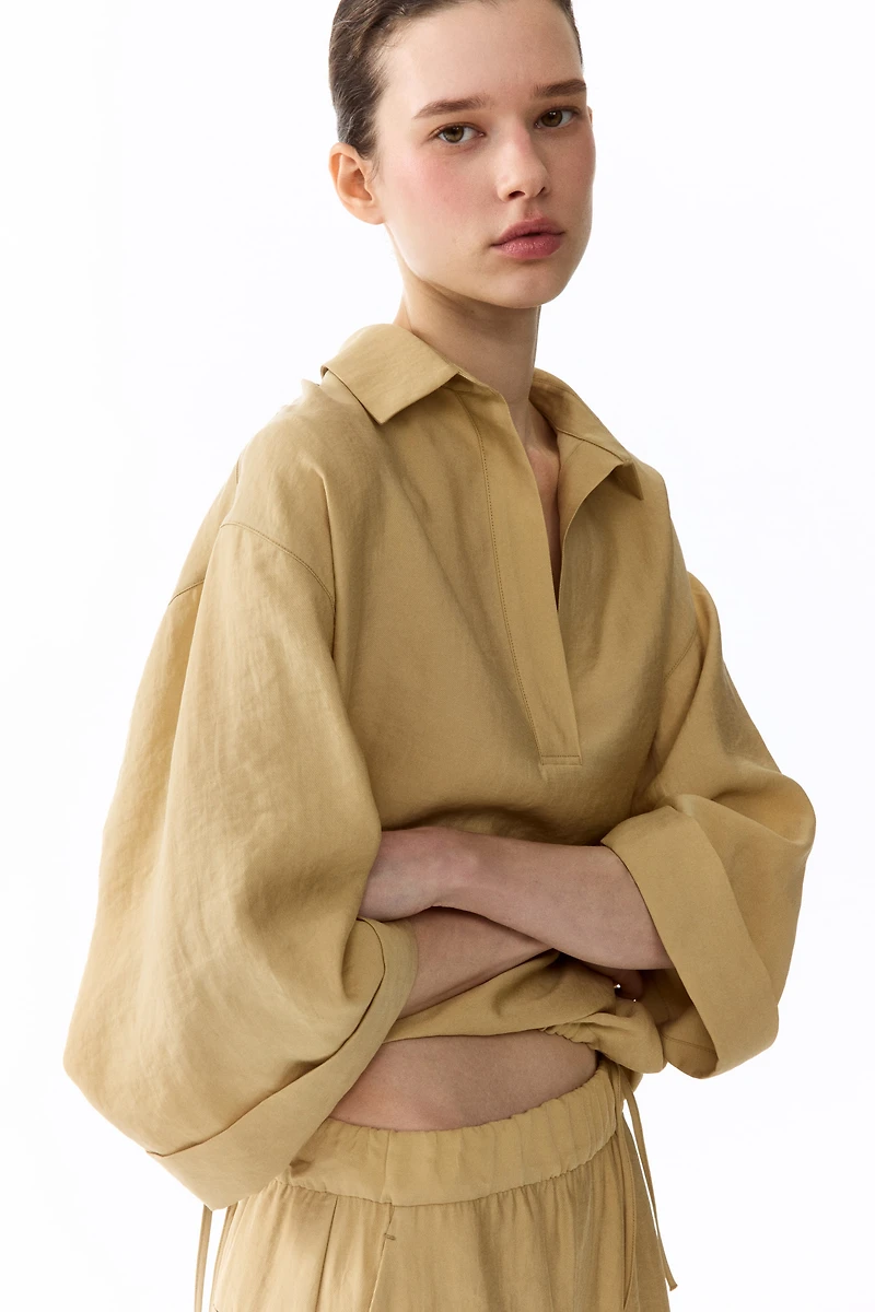 Oversized Lyocell-blend Blouse