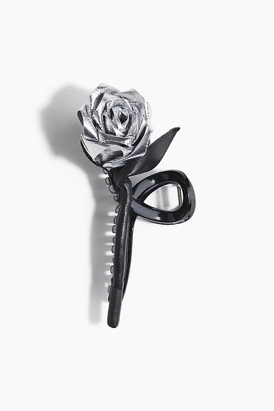 Flower-Detail Hair Claw