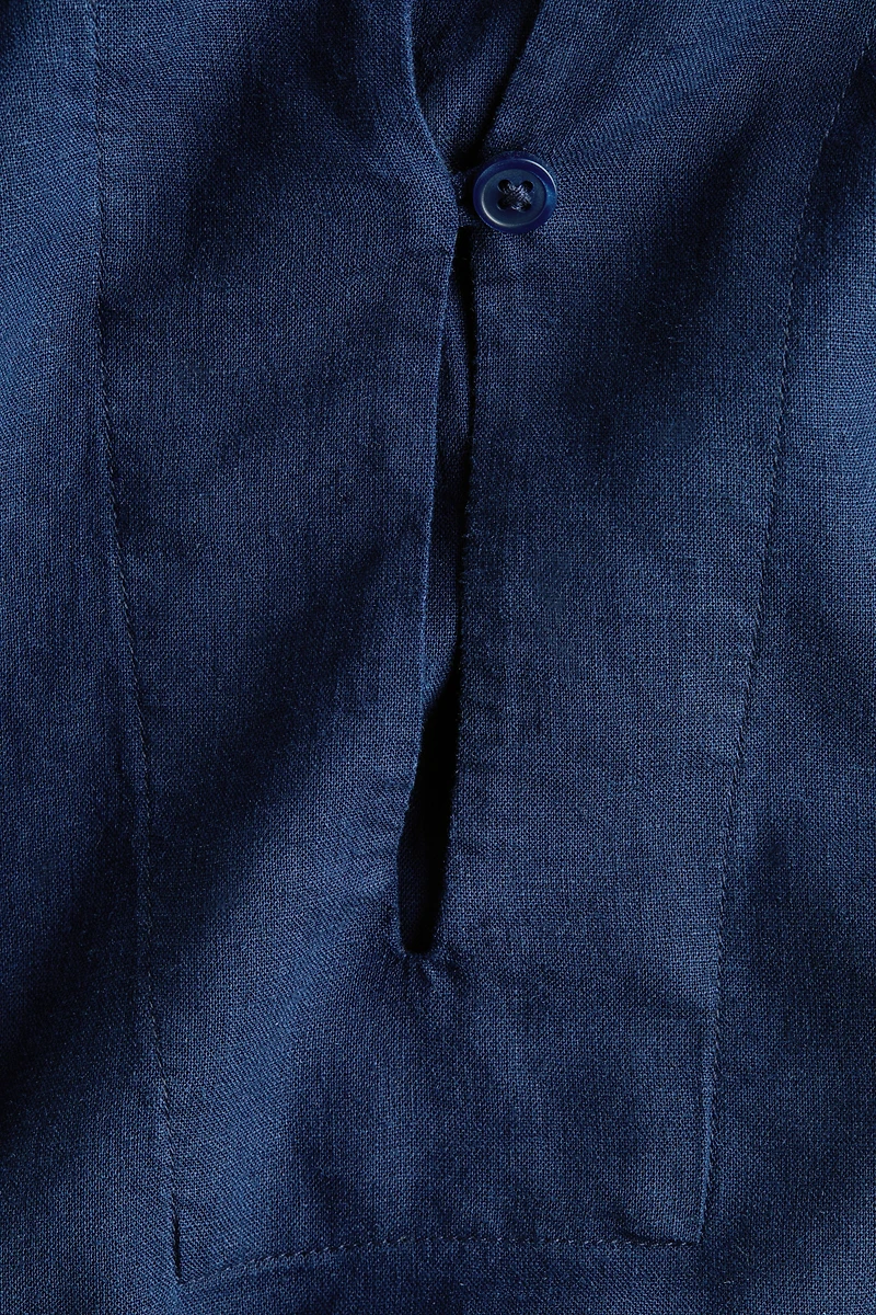 Chemise à enfiler en lin mélangé