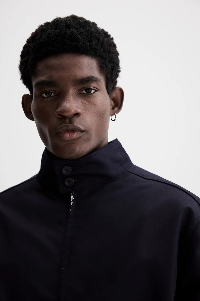 Loose-Fit Chimney-Collar Jacket