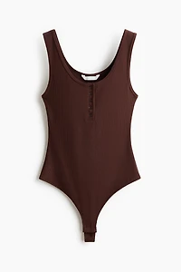 Ribbed Thong Bodysuit