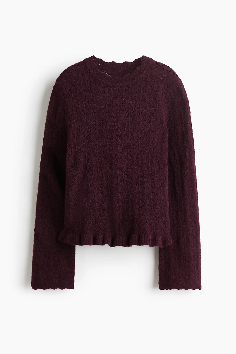 Pointelle-Knit Sweater