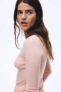 Haut en fin tricot de cachemire mélangé