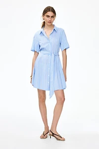 Tie-Belt Shirt Dress