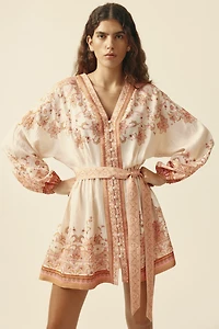 Robe ample à ceinture nouer