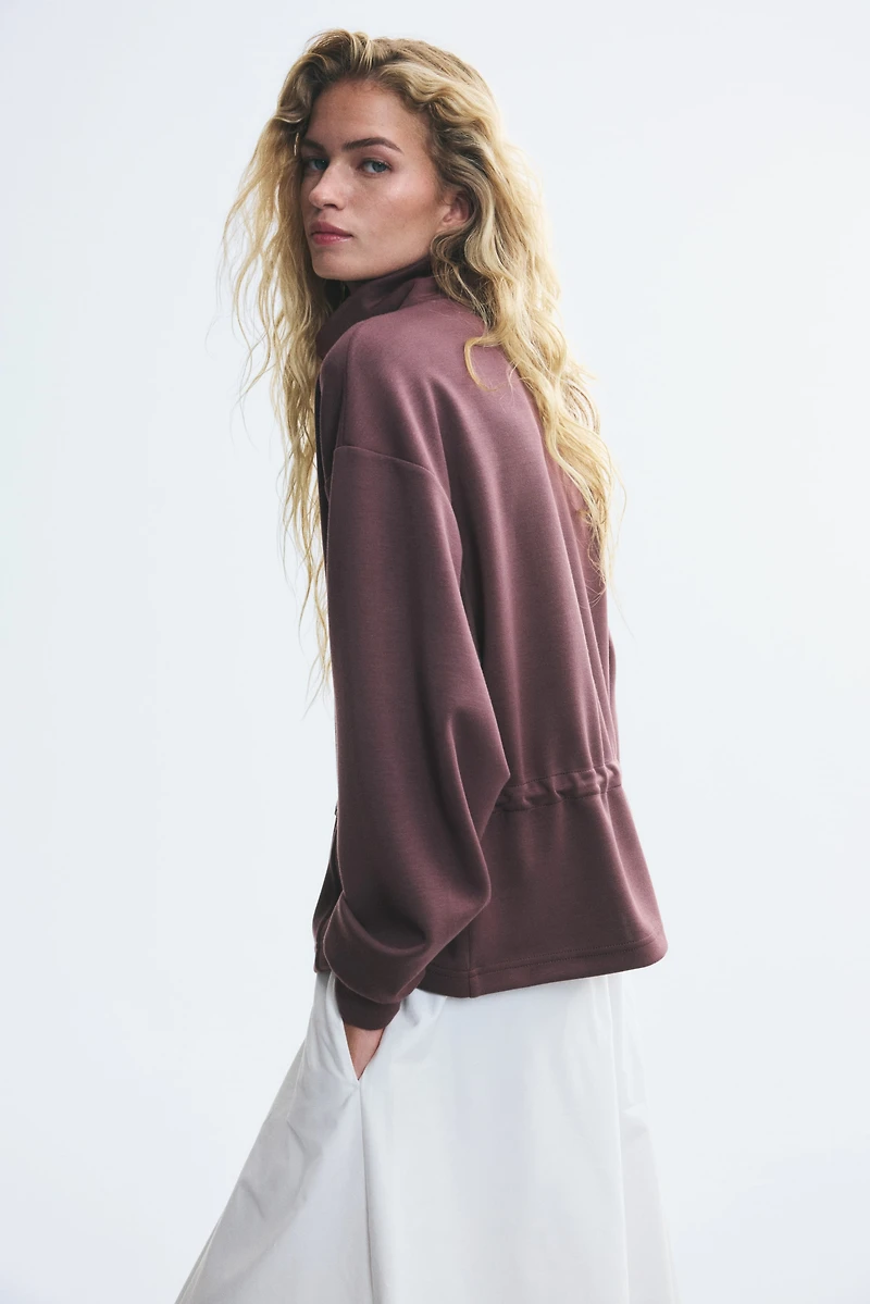 Peplum Sweatshirt Jacket