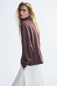 Peplum Sweatshirt Jacket