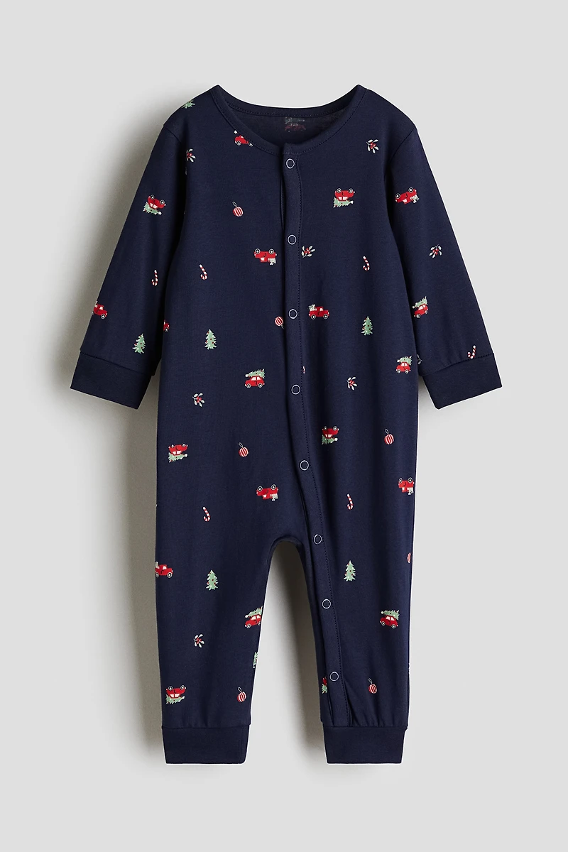 Patterned Pajama Jumpsuit