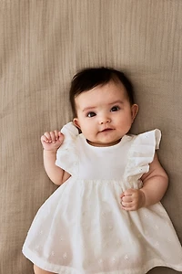 Ruffle-trimmed Bodysuit Dress