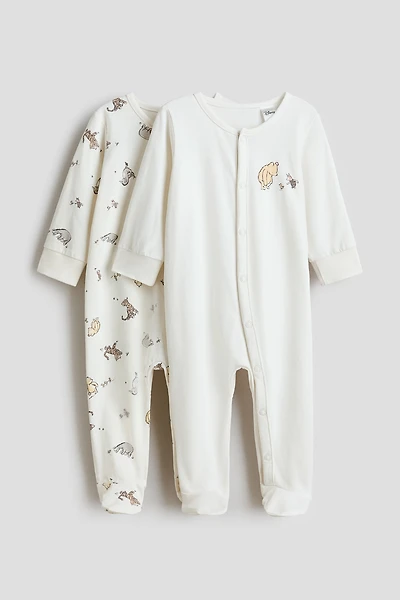 2-pack Pajama Jumpsuits with Covered Feet