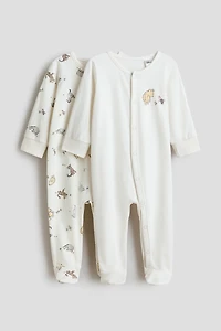 2-pack Pajama Jumpsuits with Covered Feet