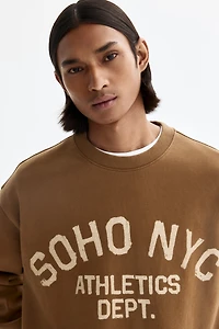 Loose-Fit Printed Sweatshirt