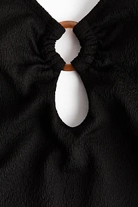 Padded-Cup High-Leg Swimsuit