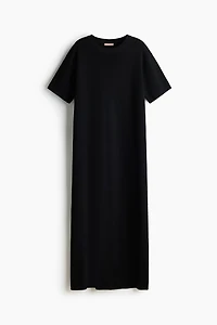 Fine-knit T-shirt dress