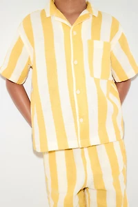 Chemise en mousseline de coton avec col cubain