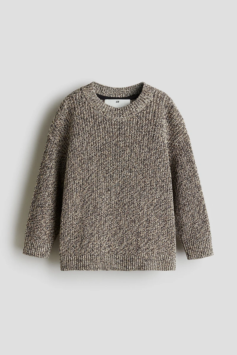 Rib-Knit Cotton Sweater