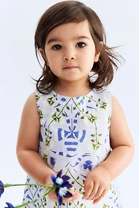 Printed Seersucker Dress