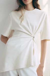 Draped-Detail Asymmetric Top