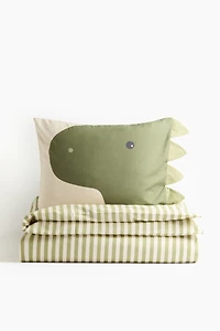 Patterned Cotton Twin Duvet Cover Set