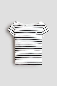 Haut à encolure bateau avec motif