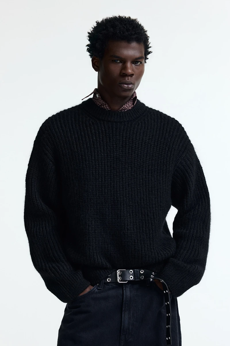 Chandail ample en tricot côtelé