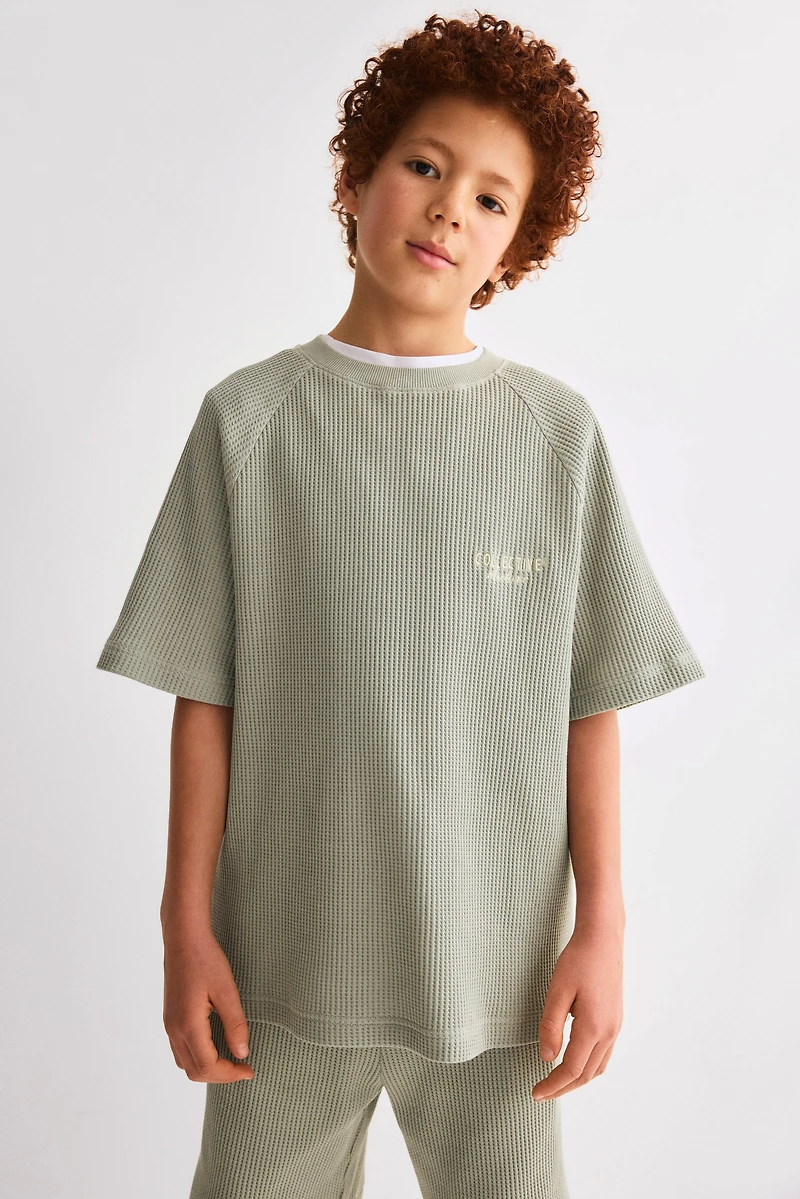 Ensemble 2 pièces en jersey gaufré