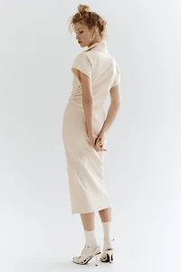Short-Sleeved Denim Dress