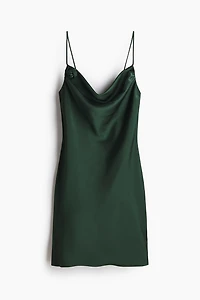 Tie-Detail Satin Slip Dress