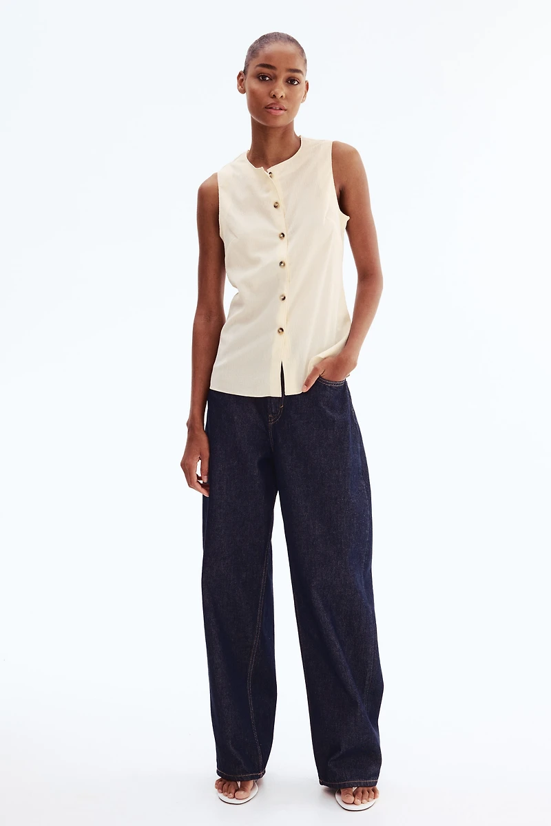 Crinkled Jersey Vest