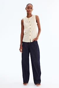 Crinkled Jersey Vest