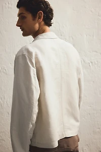 Regular-Fit Linen-Blend Jacket
