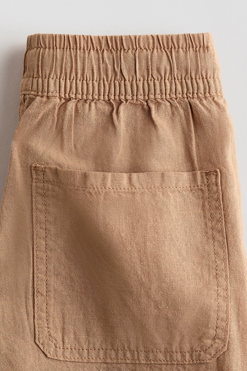 Linen-Blend Joggers