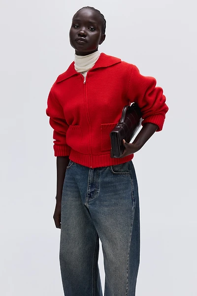 Cardigan with Zipper