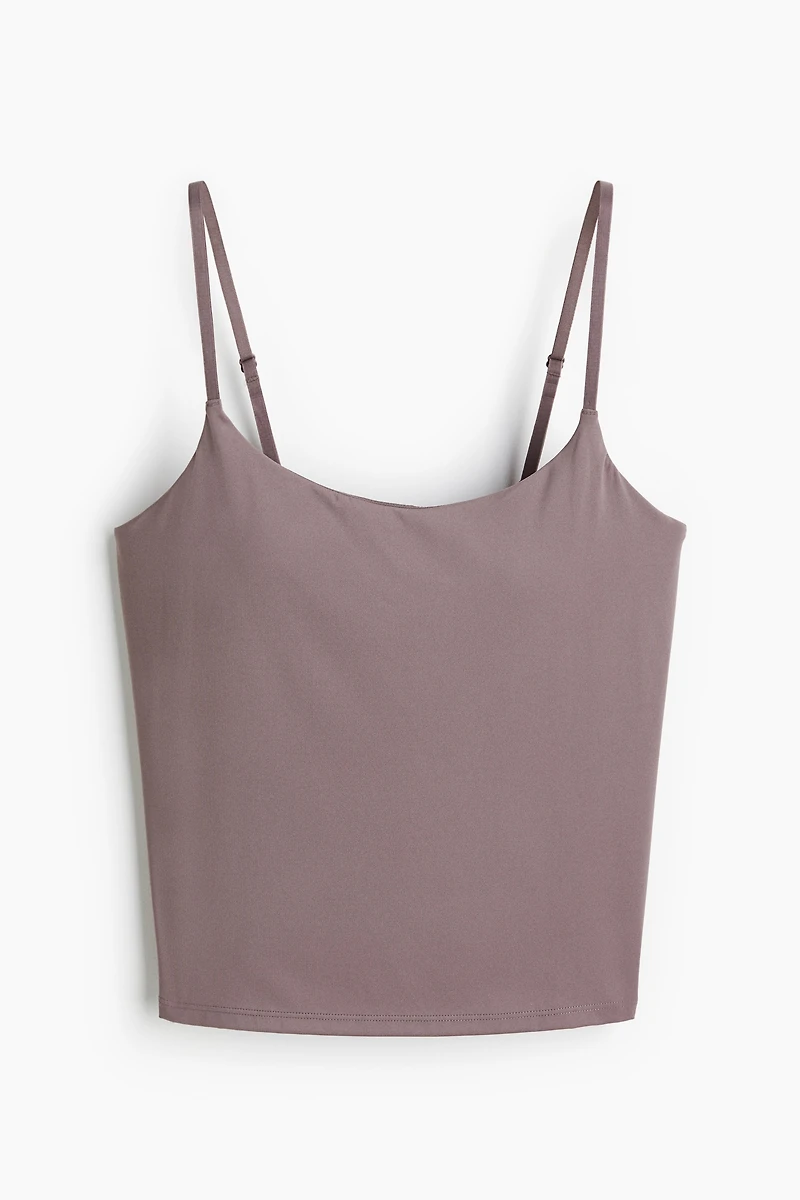 Padded-Cup Microfiber Strappy Top