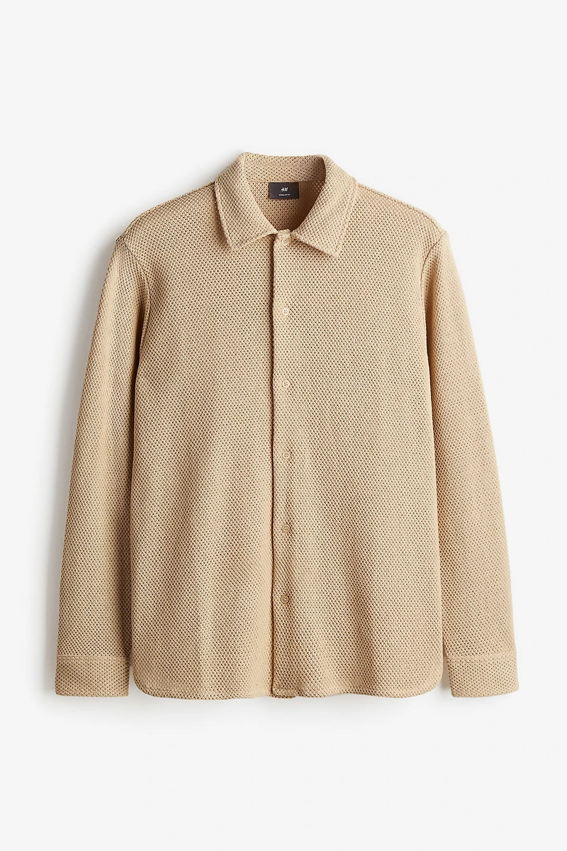 Chemise Coupe Classique en maille ajourée
