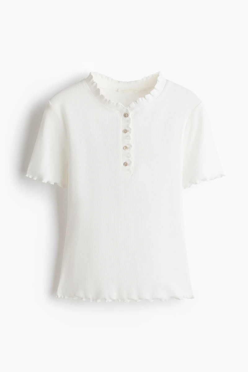 Overlocked Jersey Top