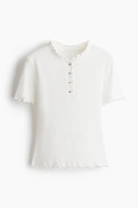 Overlocked Jersey Top