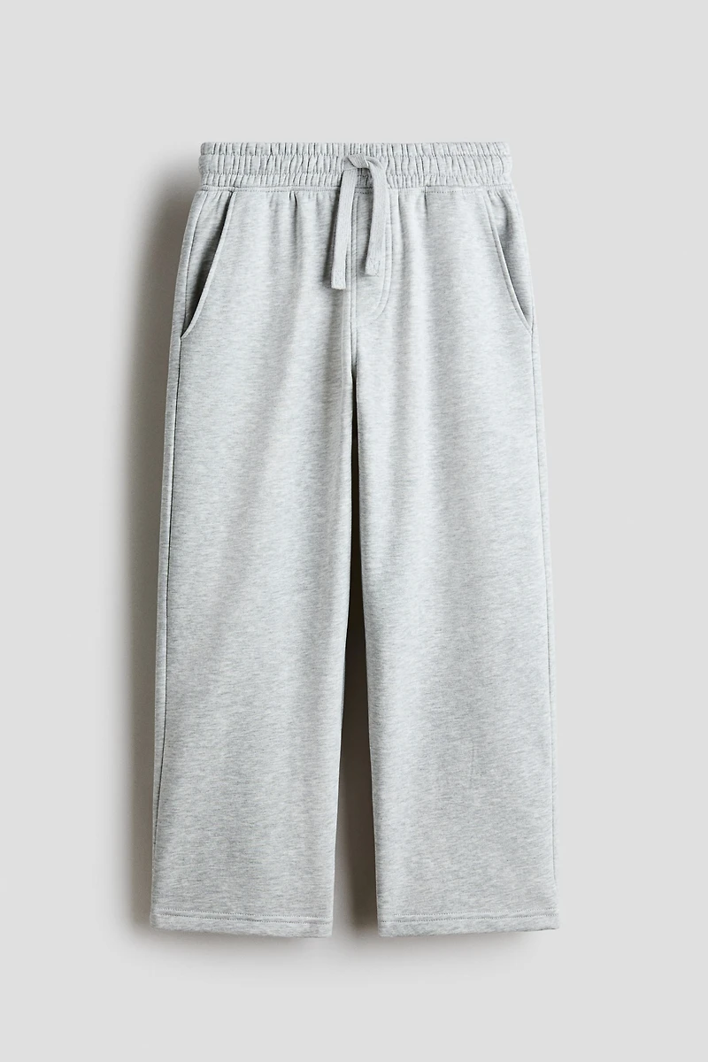 Wide-Leg Brushed-Inside Joggers