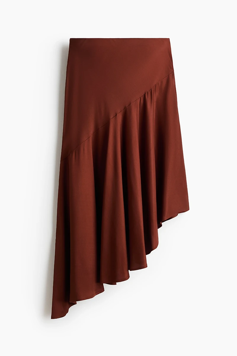 Asymmetric Viscose Skirt