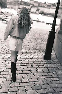 Veste en toile avec col velours côtelé